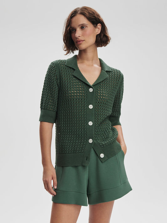Varley Ellie Knit Shirt - Cilantro