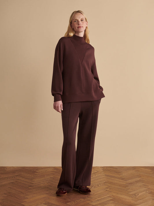 Varley The Wide Leg Pant 30 - Mahogany