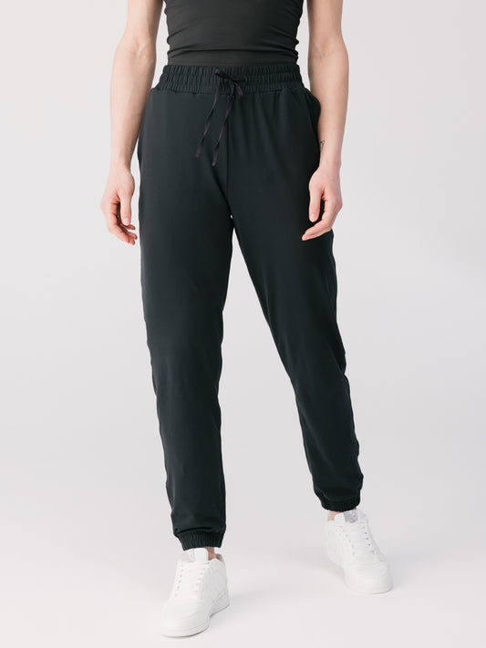 Girlfriend Collective Reset Slim Straight Jogger- Black