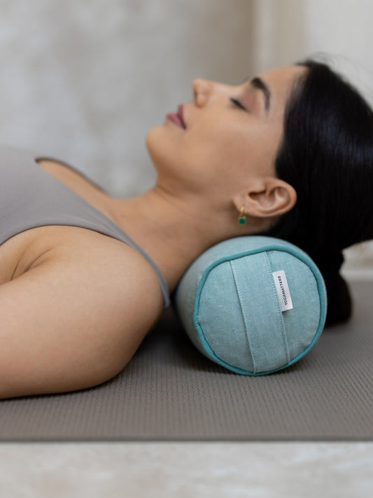 Yogamatters Organic Cotton Chambray Mini Buckwheat Bolster
