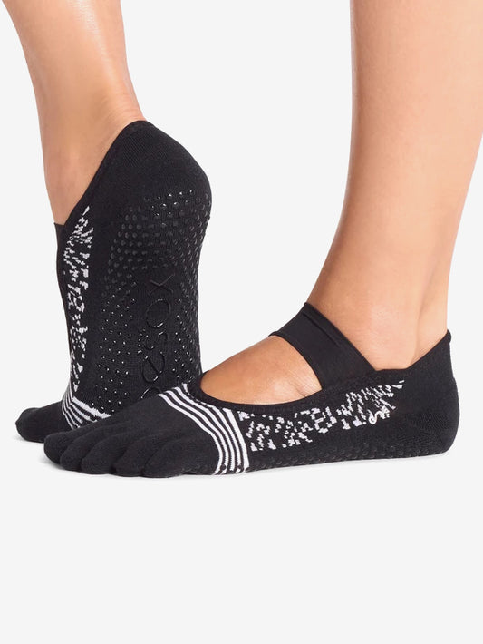 ToeSox Full Toe Mia Tec Socks - Ebony