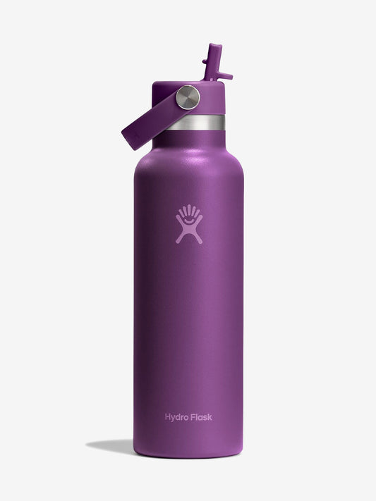 Hydro Flask 621ml (21oz) Standard Mouth Bottle with Flex Straw Cap - Beachplum
