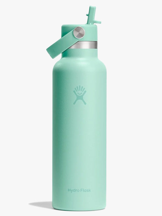 Hydro Flask 621ml (21oz) Standard Mouth Flex Straw Bottle - Mermaid Green