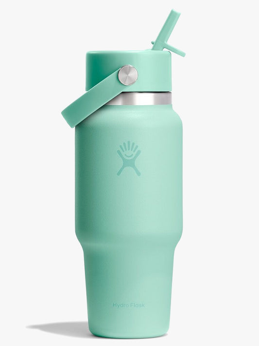 Hydro Flask 710ml (24oz) Wide Mouth Flex Straw Travel Bottle - Mermaid Green