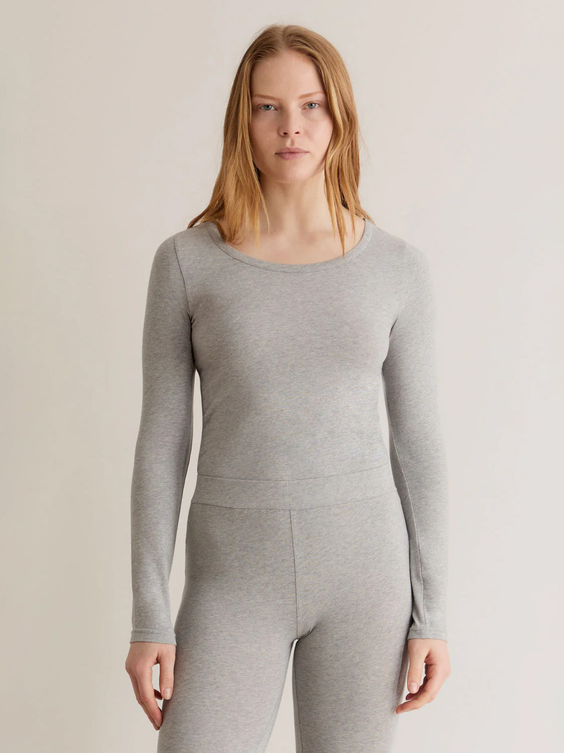 Komodo Darcey Long Sleeved Top - Marl Grey