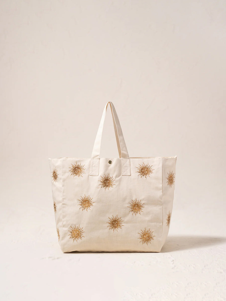 【Elizabeth Scarlett】Sun Goddess Oat Cotton Everyday Pouch Elizabeth Scarlett Sun Goddess Oat Cotton Everyday Pouch