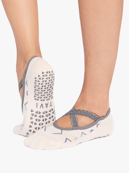 Tavi Noir Chloe Grip Socks - Meringue