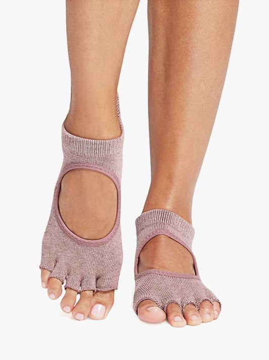 ToeSox Half Toe Bellarina Grip Socks - Rosy
