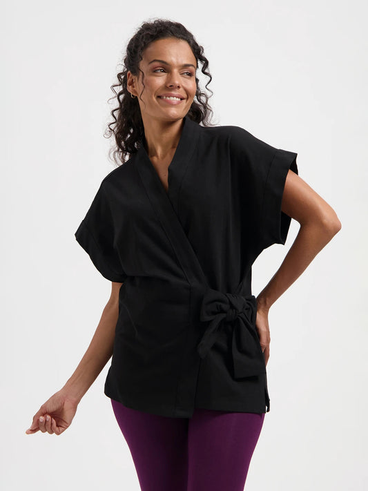 Urban Goddess Yumea Kimono Top - Onyx Black
