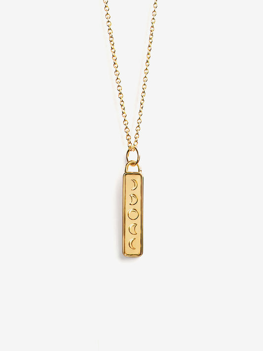 Wanderlust Life Gold Chain Pendant Necklace - Aqua