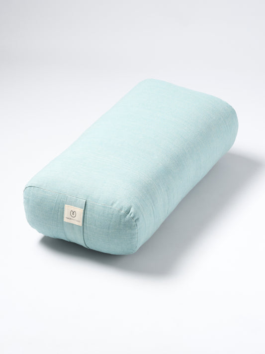 Yogamatters Organic Cotton Chambray Rectangular Bolster - Eucalyptus