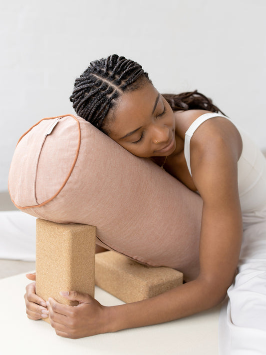 Yogamatters Organic Cotton Chambray Buckwheat Bolster