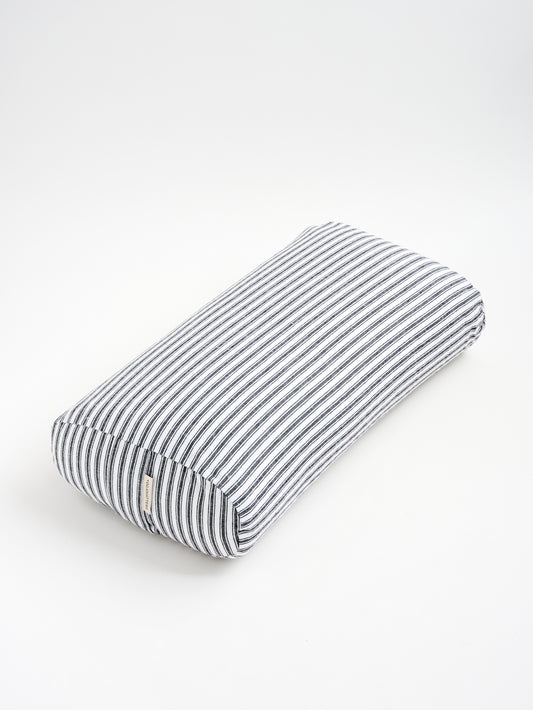 Yogamatters Rectangular Bolster - Anthracite Ticking Stripe