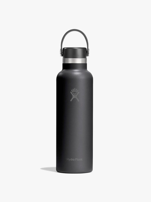 Hydro Flask 621ml (21oz) Standard Mouth with Flex Cap - Black