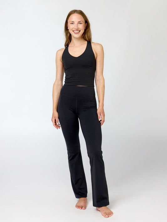 Girlfriend Collective Float Groove Flare Legging - Black