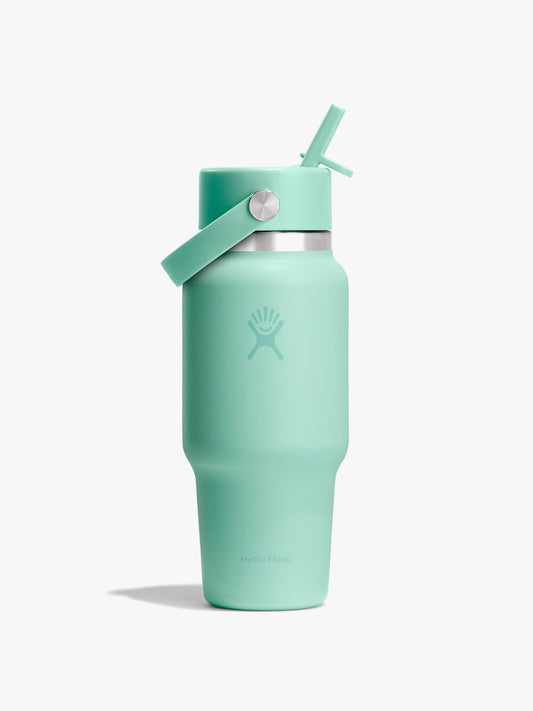Hydro Flask 710ml (24oz) Wide Mouth Flex Straw Travel Bottle - Mermaid Green
