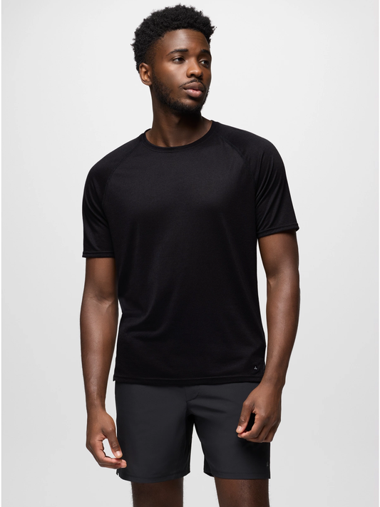 prAna Natural Flow S/S Crew Tee - Black