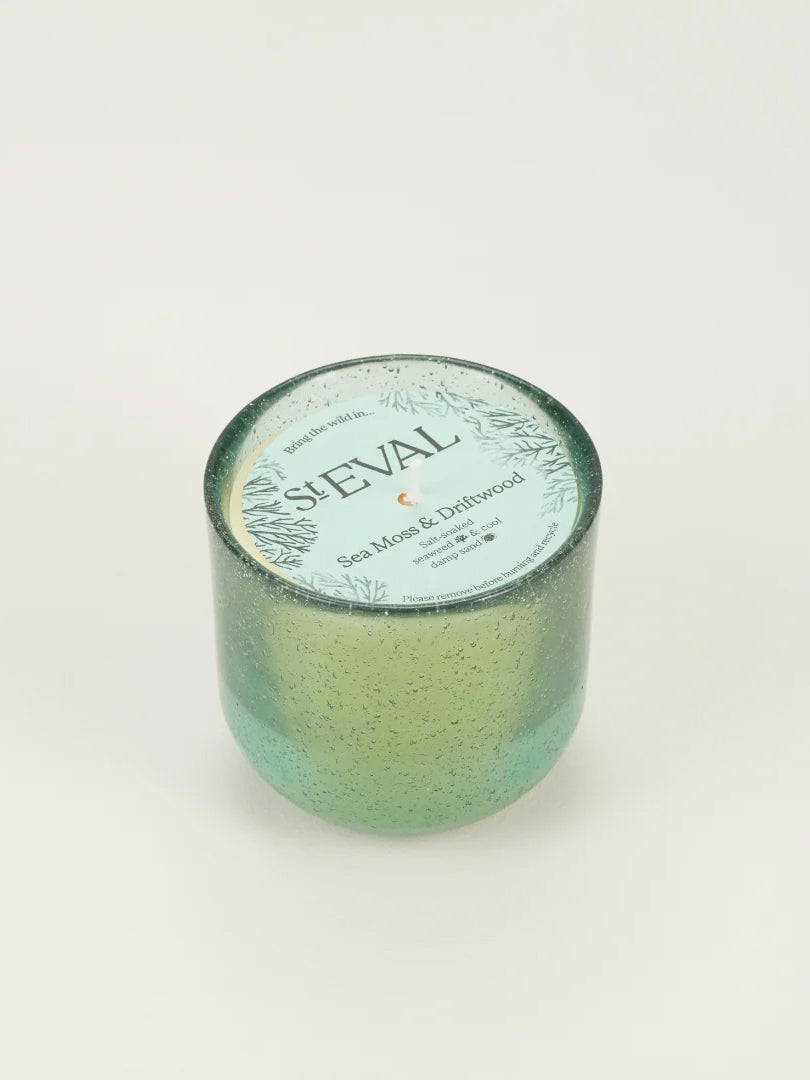 St. Eval Sea Garden Glass Candle - Sea Moss & Driftwood
