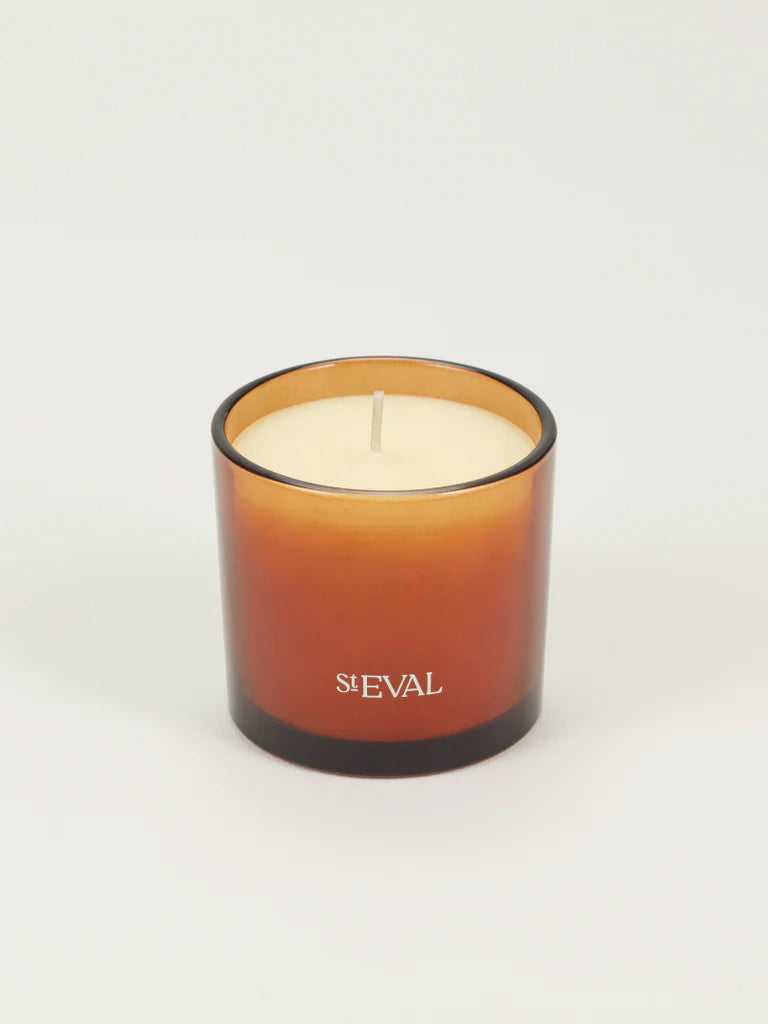St. Eval Amber Glass Candle- Tranquility