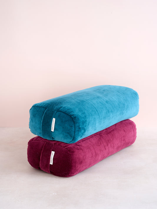 Yogamatters Velvet Small Rectangular Buckwheat Bolster