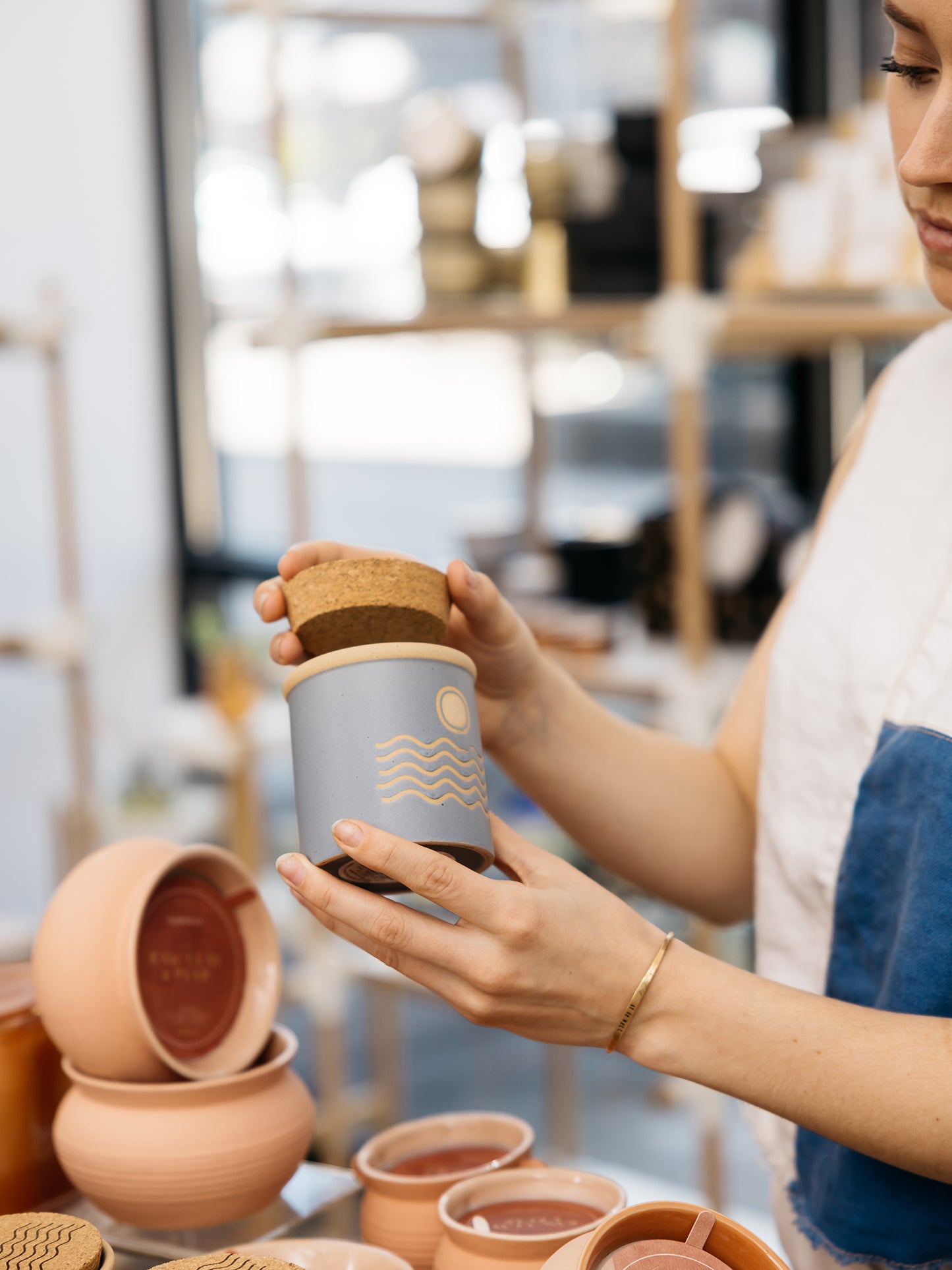 Paddywax Dune Ceramic Candle - Saltwater Suede