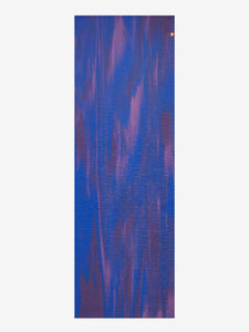 Abstract blue and purple yoga mat, contemporary