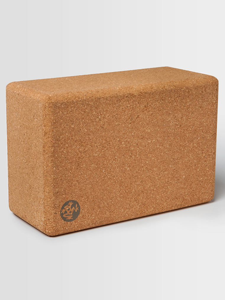Manduka Cork Brick lighter & thicker than a standard brick Yogamatters