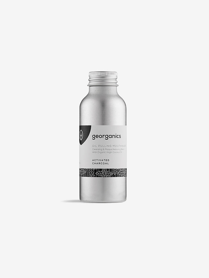 Georganics Oil Pulling Mouthwash 100ml - Activated Charcoal