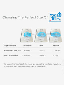 YogaToes Size Chart