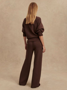 Varley The Wide Leg Pant 30 - Coffee Bean Marl