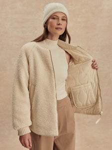 Varley Serina Reversible Quilt Jacket - Sandshell