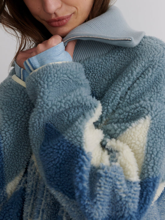 Varley Franca Sherpa Jacket - Ashley Blue