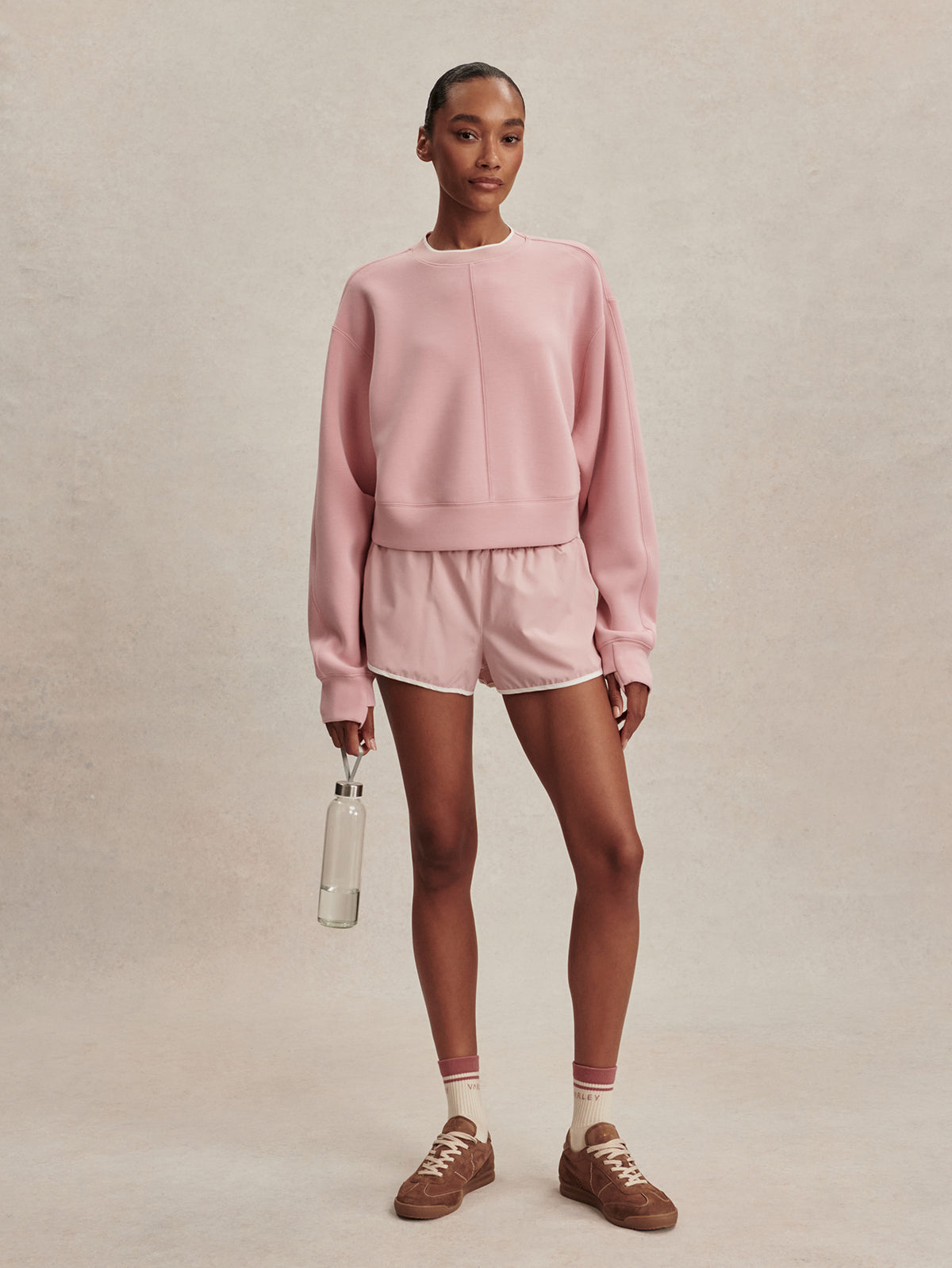 Varley Tasmin Cropped Sweat - Zephyr Mauve