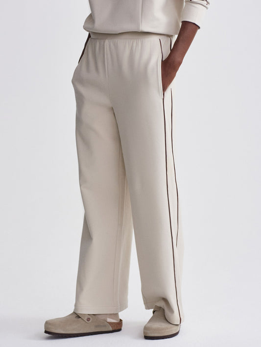 Varley Brushed Rib Wide Leg Pant 28- Cement Marl