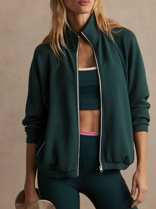 Varley Madga Zip Through Sweat - Ponderosa Pine
