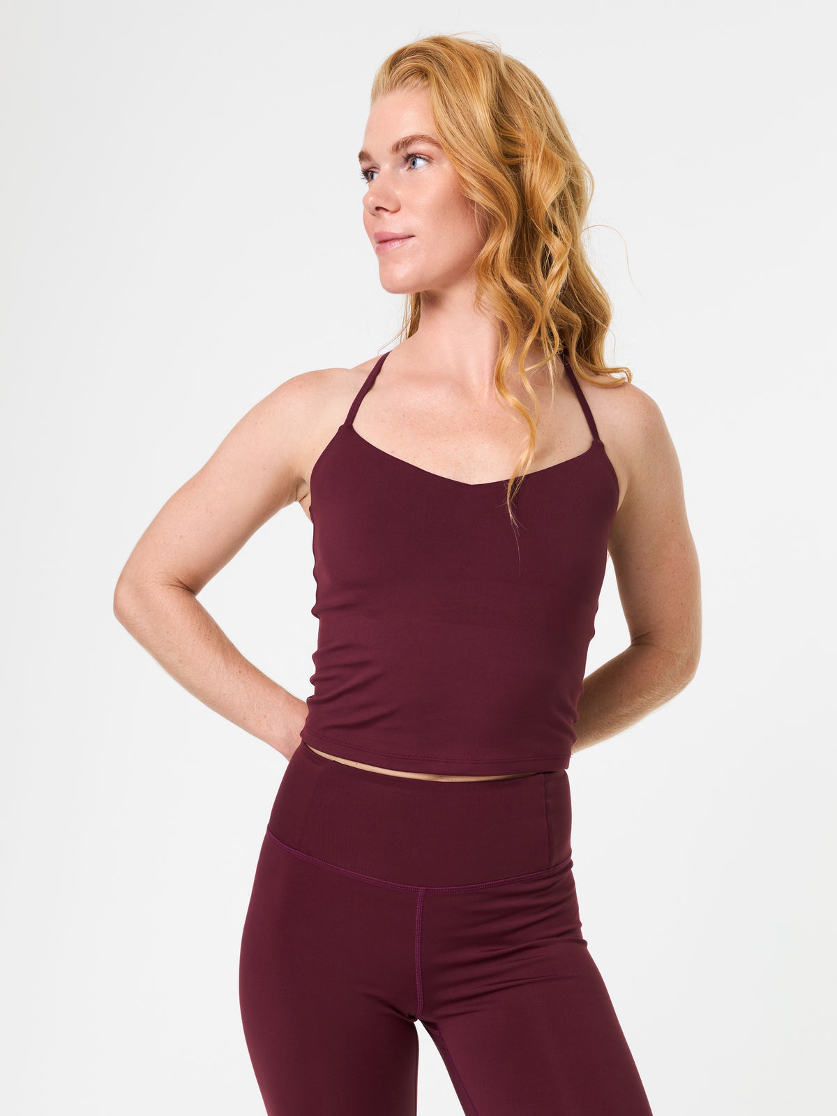 Girlfriend Collective Float Ballet V-Neck Tank - Mulberry