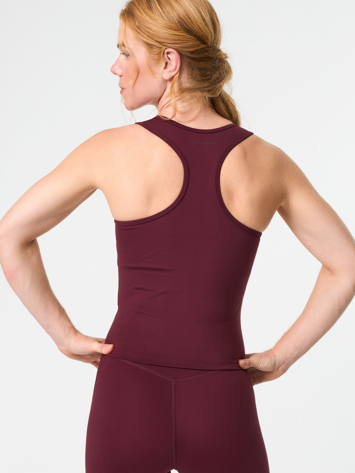 Girlfriend Collective Maddie V-Neck Tank - Mulberry