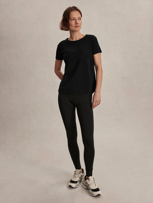 Varley Saskia Seamless Longline Tee - Black