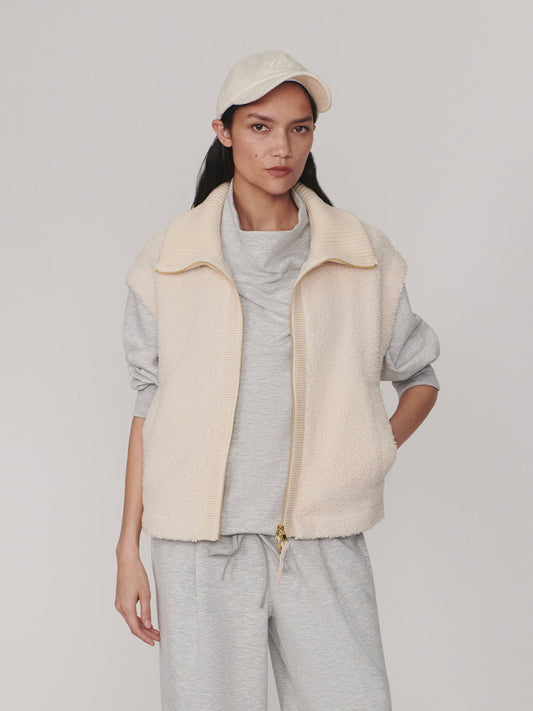 Varley Dominic Sherpa Gilet - Sandshell