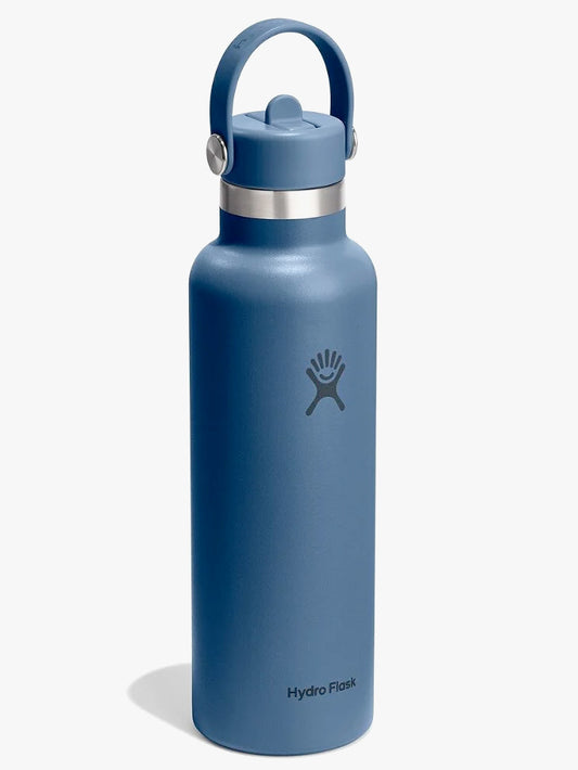 Hydro Flask 621ml (21oz) Standard Mouth Flex Straw Bottle - Harbour Blue
