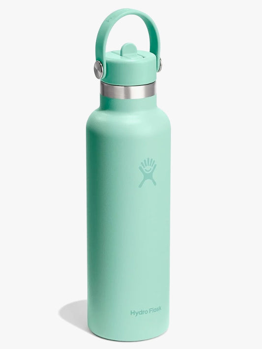 Hydro Flask 621ml (21oz) Standard Mouth Flex Straw Bottle - Mermaid Green
