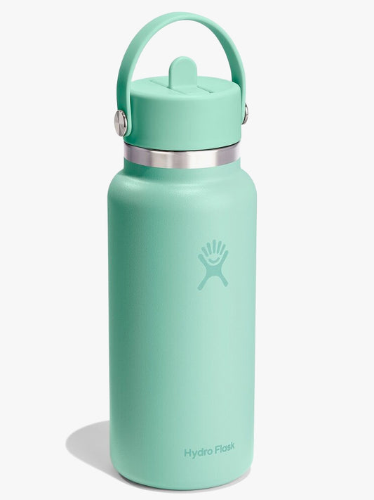 Hydro Flask 946ml (32oz) Wide Mouth Flex Straw Bottle - Mermaid Green