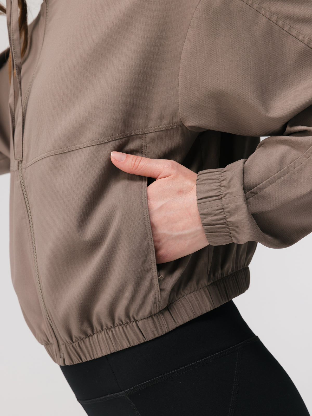 Girlfriend Collective Miller Zip Up Track Jacket - Falcon