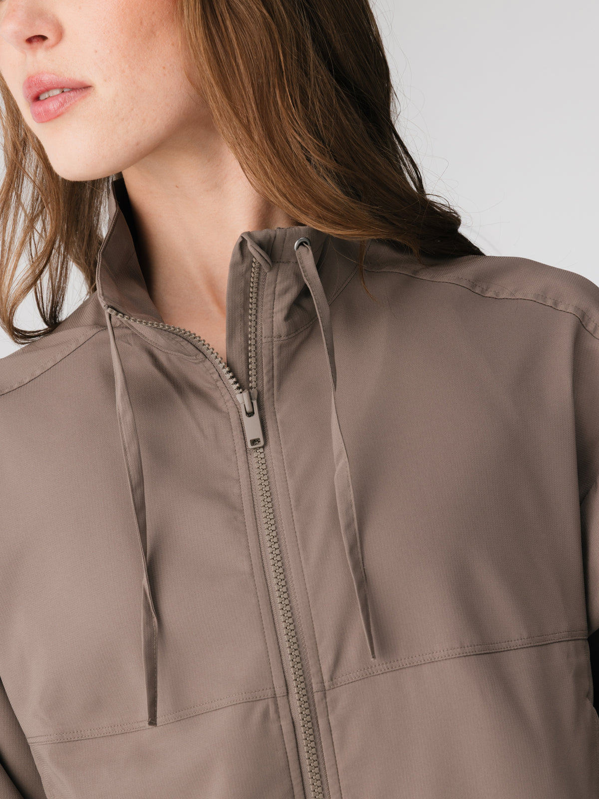 Girlfriend Collective Miller Zip Up Track Jacket - Falcon