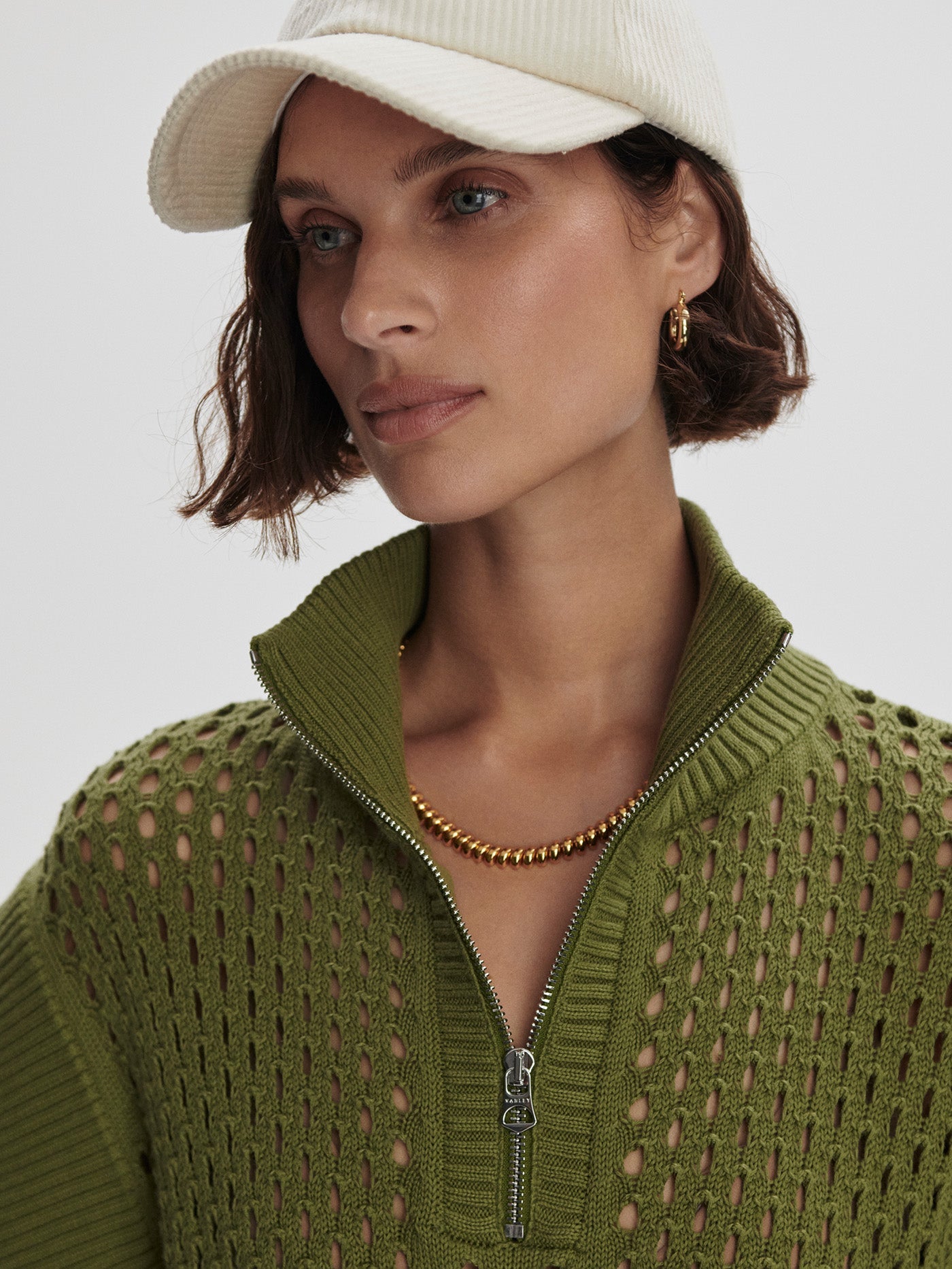 Varley Gaines Half Zip Knit - Fresh Fern