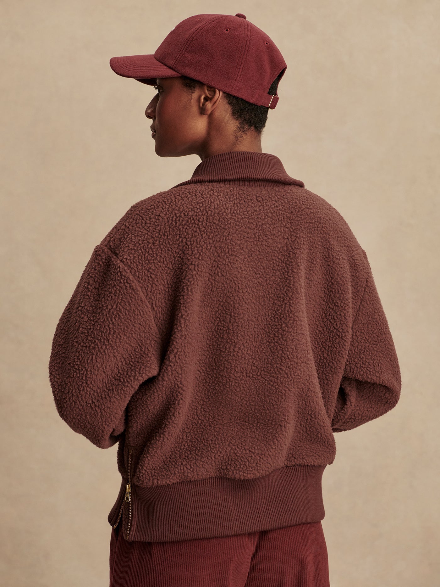 Varley Roselle Half Zip Fleece - Deep Mahogany