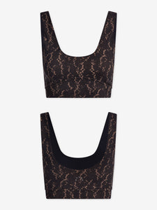 Varley Form Elsie Bra - Carob Fragment Snake