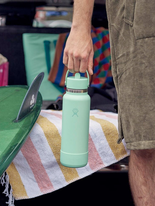 Hydro Flask 621ml (21oz) Standard Mouth Flex Straw Bottle - Capri Blue