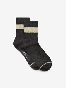 Varley Kerry Plush Roll Top Sock - Charcoal/Sandshell - S/M