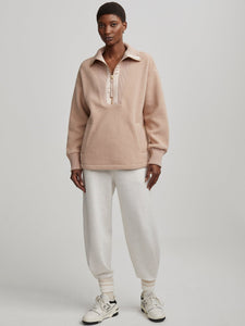 Varley Wallace Half Zip Fleece - Blush Tan